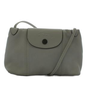 ショルダーバッグ レザー グレー /AN