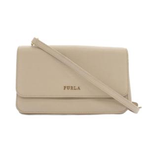リーヴァ ショルダーバッグ ウォレット ポシェット レザー グレージュ /YM D