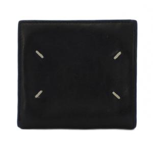 flip flap wallet フォールデッドレザーウォレット 財布 二つ折り 黒 s35UI0507