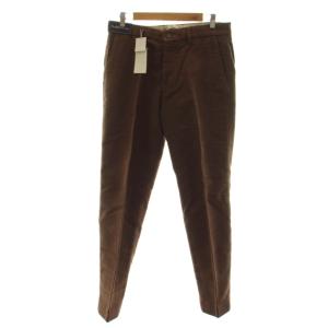 モールスキンパンツ スラックス 32 茶 ブラウン 無地 PP-RL-HW-0315 /RR