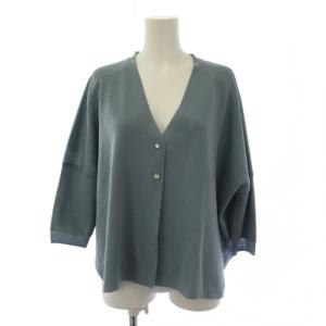 24SS サラッとカーディガン 七分袖 F 水色 BEZ1041305A0002 /BM