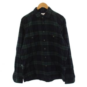 BEAMS別注 シャツ 長袖 チェック柄 XL 紺 緑 /BM