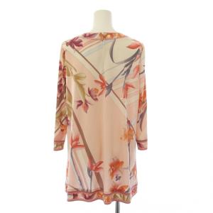 LEONARD FASHION チュニック シャツ 花柄 プリント 38 ピンク 0129243