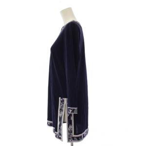 LEONARD FASHION チュニック 花柄 38 ネイビー パープル 0349013