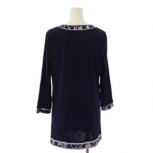 LEONARD FASHION チュニック 花柄 38 ネイビー パープル 0349013