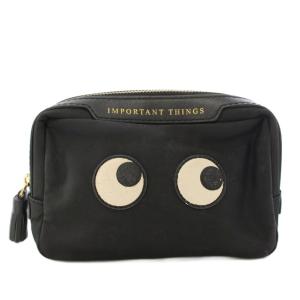 Important Things Eyes Pouch ポーチ フリンジ 黒 ブラック /TK