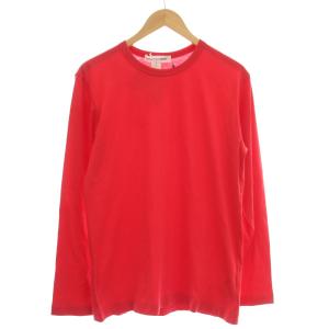 ロンT 長袖 Tシャツ M 赤 レッド FJ-T015 /G