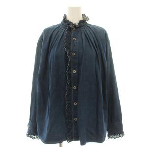 小麦デニムのオーシャンタックシャツ 3 ネイビー 5103061