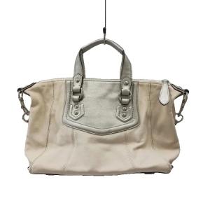 COACH ショルダーバッグ ハンドバッグ 2way シルバー色 白 ホワイト F19247 /AN