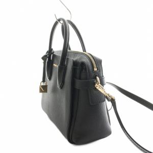 MICHAEL KORS マーサー ベルテッド スモール サッチェル ショルダーバッグ トートバッグ レザー 黒 ブラック 30S9GM9S1L