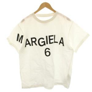 22SS カットソー Tシャツ 半袖 プリント 6ビッグロゴ 38 白 ホワイト S52NC0280 S47294