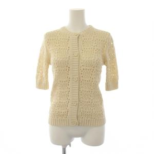 25SS eyelet stich jollie カーディガン 半袖 S32 アイボリー 03-5103756