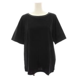 19SS タグ付き Tシャツ カットソー 半袖 ビーズライン 大きいサイズ 44 黒 ブラック KKWRKM6556