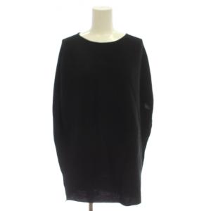 19AW カットソー 44 黒 リブニット ラウンドネック 長袖 KRWWKA0203 /JP