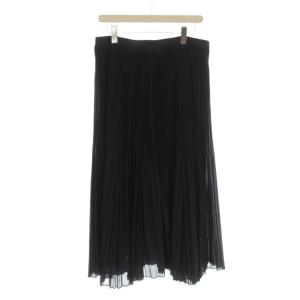 20SS エアリーボイル Airy Boile スカート 44 紺色 ネイビー プリーツ フレア ロング丈