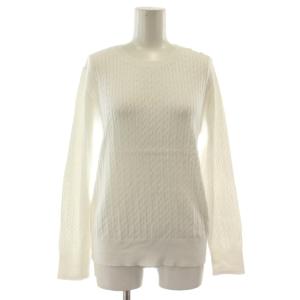 20SS ニット セーター T13 白 ホワイト ケーブルニット ラウンドネック 長袖 KRGTBS0200