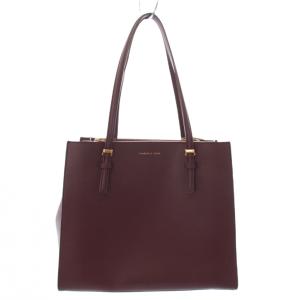 Sansa クラシックダブルハンドルトートバッグ ショルダーバッグ 2WAY ボルドー /TK