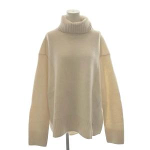 22AW ニット セーター ウール アイボリー タートルネック 長袖 無地 /LP