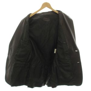BARNEYS NEW YORK レザージャケット 革ジャン テーラード 48 黒 ブラック /HN