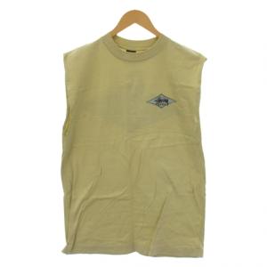 Tシャツ カットソー ノースリーブ バックプリント L 黄緑 /BM