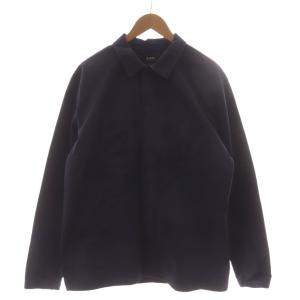 ジャケット カバーオール 上着 XL 紺 ネイビー 長袖 無地 ポケット /RR