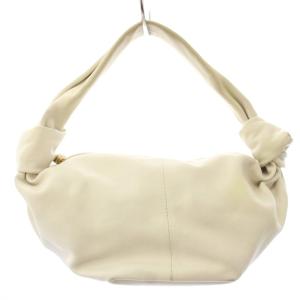 BOTTEGA VENETA ダブルノット Double Knot ハンドバッグ レザー 白 ホワイト /TK OH