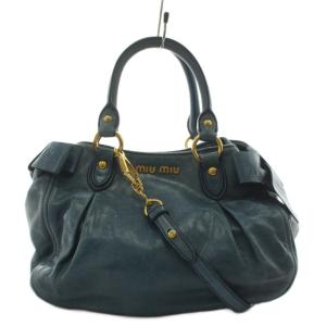 VITELLO LUX ハンドバッグ 2way レザー ライトブルー