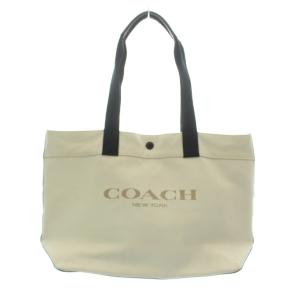 トート38 トートバッグ キャンバス レザー ロゴ アイボリー C4017 /KU
