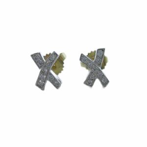 パロマ ピカソ グラフィティ ピアス Pt950 K18 ダイヤモンド 0.09ct