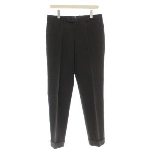 SLIM FIT SUPER100'sウールトロピカルソリッド1プリーツテーパード スラックス パンツ