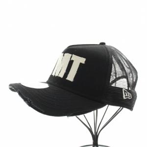 × TMT キャップ 野球帽 メッシュ ダメージ加工 黒 ブラック /KU