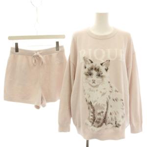 24AW セットアップ ルームウェア 部屋着 パジャマ CAT JQDプルオーバー 長袖 ショートパンツ