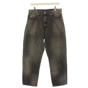 26SS タグ付き ストレートデニムパンツ LOT200 ジーンズ USED加工 L グレー 26030600200010