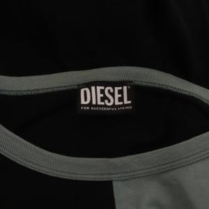 DIESEL Tシャツ カットソー XL 黒系 ブラック ロゴ マルチカラー 半袖 /RR
