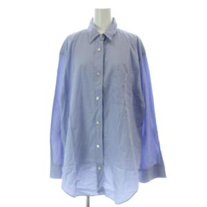 19SS Big Wash シャツ ブラウス 長袖 ストライプ柄 青 ブルー 19050500804010