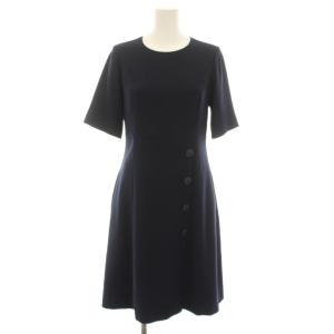 サイドボタンシフトドレス Side Button Shift Dress ワンピース ひざ丈 半袖 38