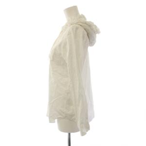 COMME des GARCONS GIRL AD2021 シャツ ブラウス 長袖 フード フリル S 白 NH-B011 /BM