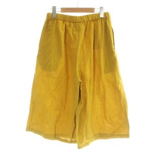 SOU SOU パンツ F 黄 イエロー ワイドパンツ ウエストゴム ポケット付き /AP