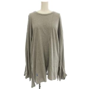 25SS 変形 カットソー ロンT M グレー 470IS480-0481 /G