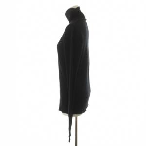 Deuxieme Classe 23AW リブタートル ニット カットソー 長袖 ウール 黒 ブラック 23070500707030 /AN
