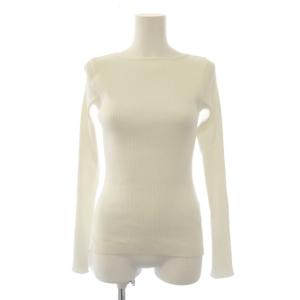 × ロンハーマン Ron Herman 26SS ギザボートネック ニット カットソー 長袖 0 白 A26SB01RH