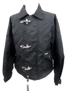 ジャケット ジップアップ ナイロン 黒 M