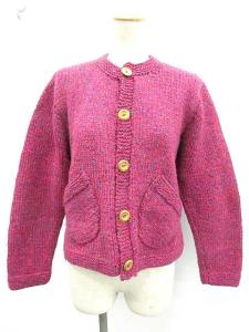 カーディガン ニット ピンク