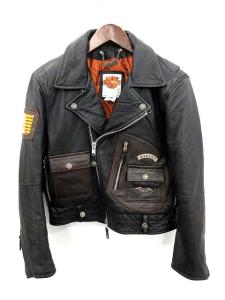 HARLEY DAVIDSON SCREAMIN EAGLE CLUB ジャケット ライダース レザー M 黒