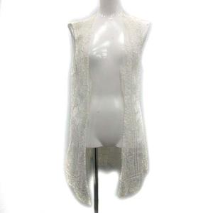 ベスト ジレ レース レースアップ 42 白 ホワイト