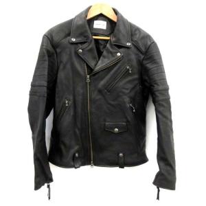 ライダース レザージャケット 羊革 XL 黒 ブラック