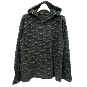 イッセイミヤケ ニット パーカー ジャケット 2 カーキ