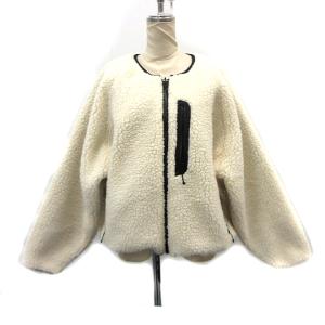 18AW ジャケット ボア 2way リバーシブル F 白 カーキ