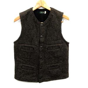 ベスト ジレ ニット ウール 38 茶 ブラウン