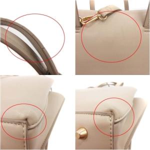 LANVIN en Bleu バッグ ショルダー ハンド 2way ショルダー紐 レザー ピンクベージュ